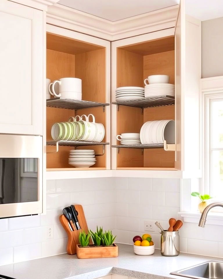 pull down rack for corner cabinets - 25 Blind Corner Kitchen Cabinet Ideas