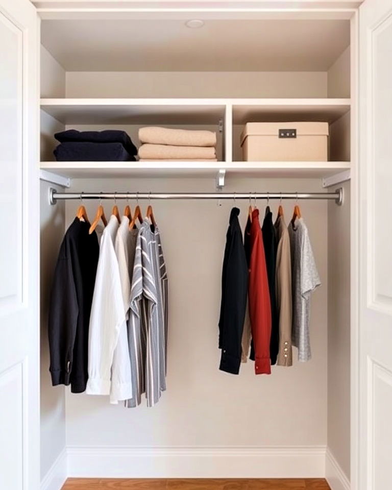 pull out hanging rods for open closet - 30 Open Closet Ideas