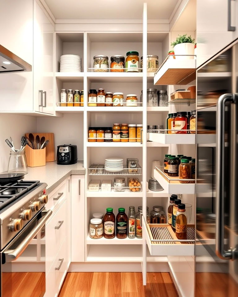 pull out pantry shelves ideas - 40 Small Kitchen Storage Ideas
