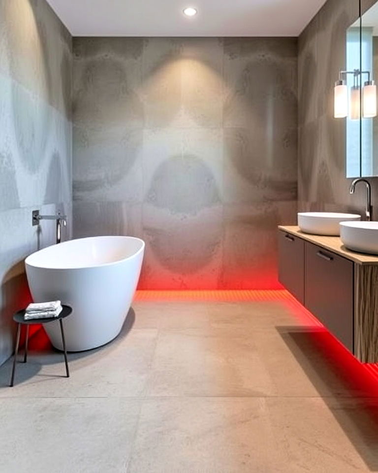 radiant heated concrete floor for bathroom - 30 Concrete Bathroom Ideas