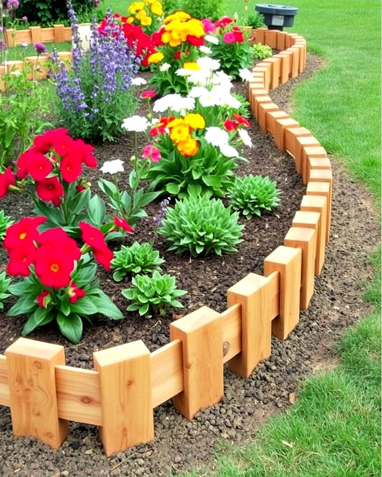 railroad ties as garden bed border - 20 Railroad Ties Landscaping Ideas
