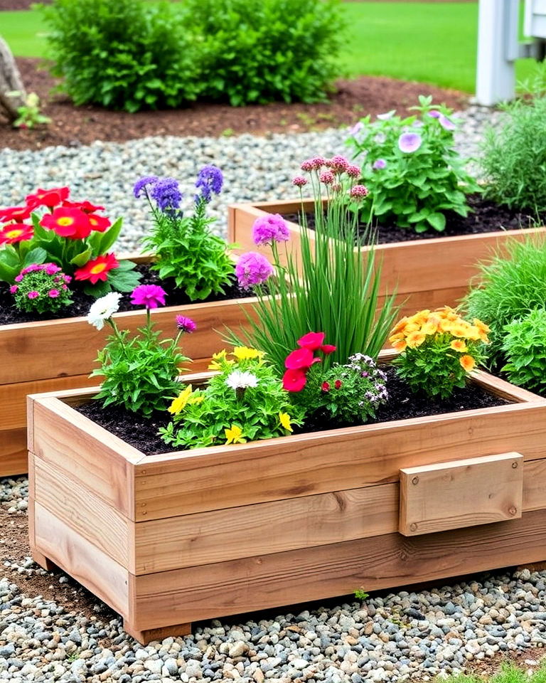 railroad ties as outdoor planter boxes - 20 Railroad Ties Landscaping Ideas