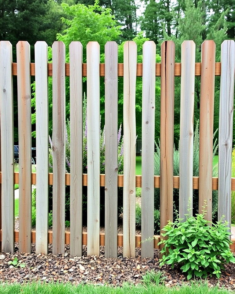 railroad ties to create unique fencing - 20 Railroad Ties Landscaping Ideas