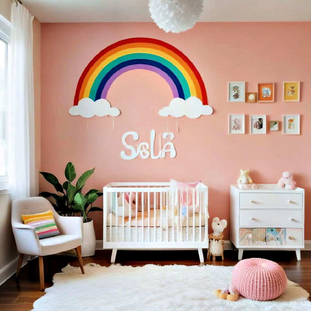 rainbow theme nursery for baby girl - 25 Baby Girl Nursery Ideas