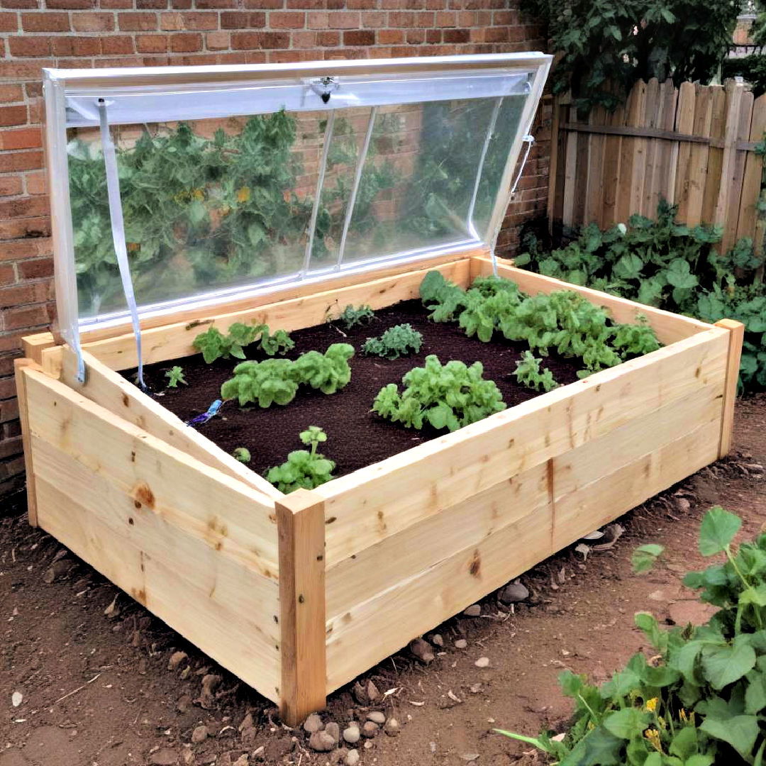 raised garden bed with cold frame - 40 Raised Garden Bed Ideas