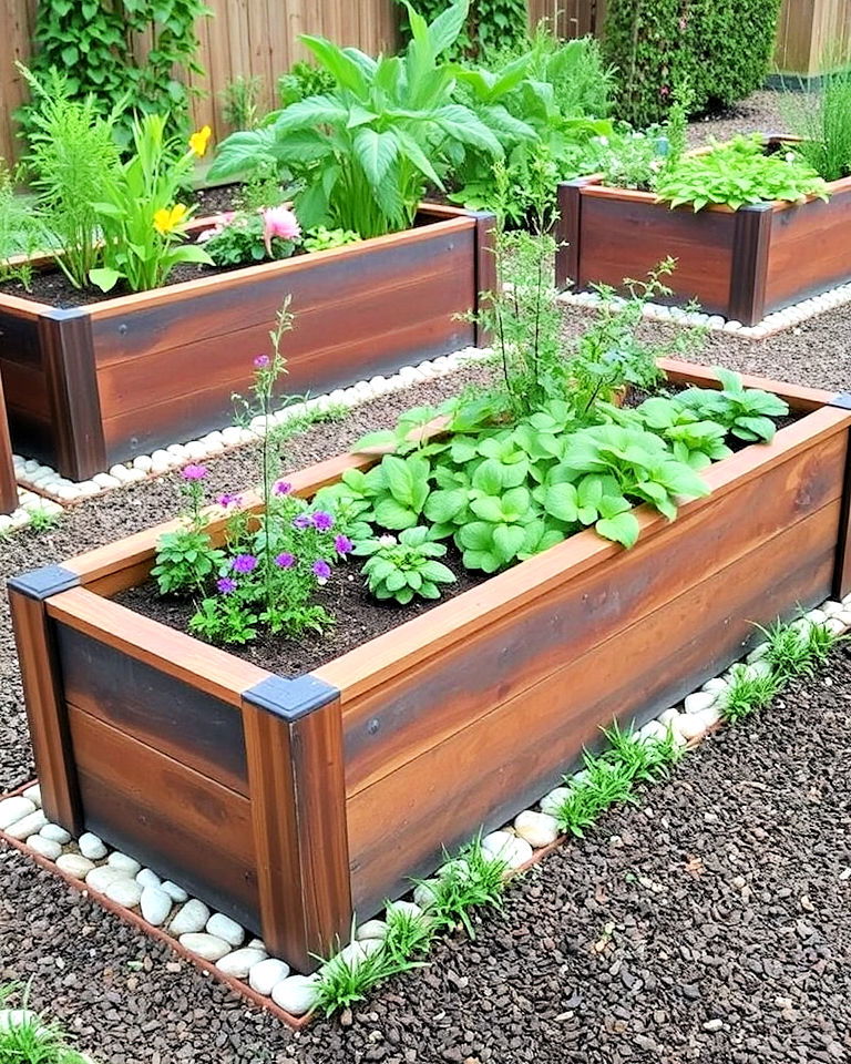 raised planter beds for aesthetic garden - 25 Aesthetic Garden Ideas