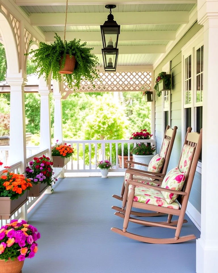 raised ranch charming cottage style porch - 25 Raised Ranch Front Porch Ideas