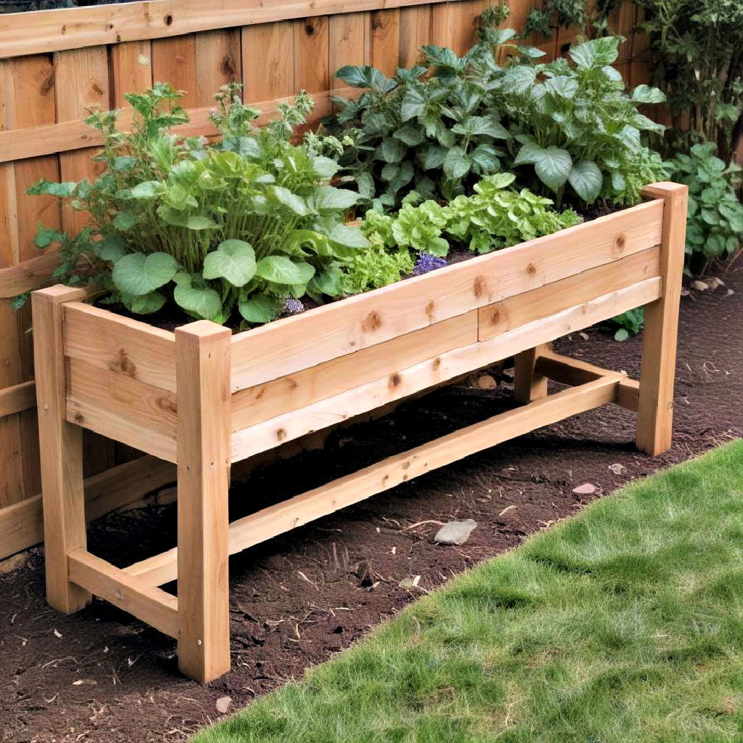 raised wood planter box - 25 Inexpensive Raised Garden Bed Ideas