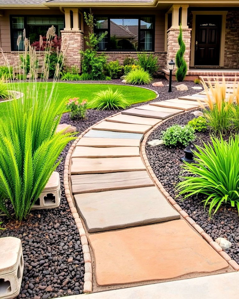 ranch home with mixed materials landscaping - 40 Curb Appeal Inspiration for Ranch Homes
