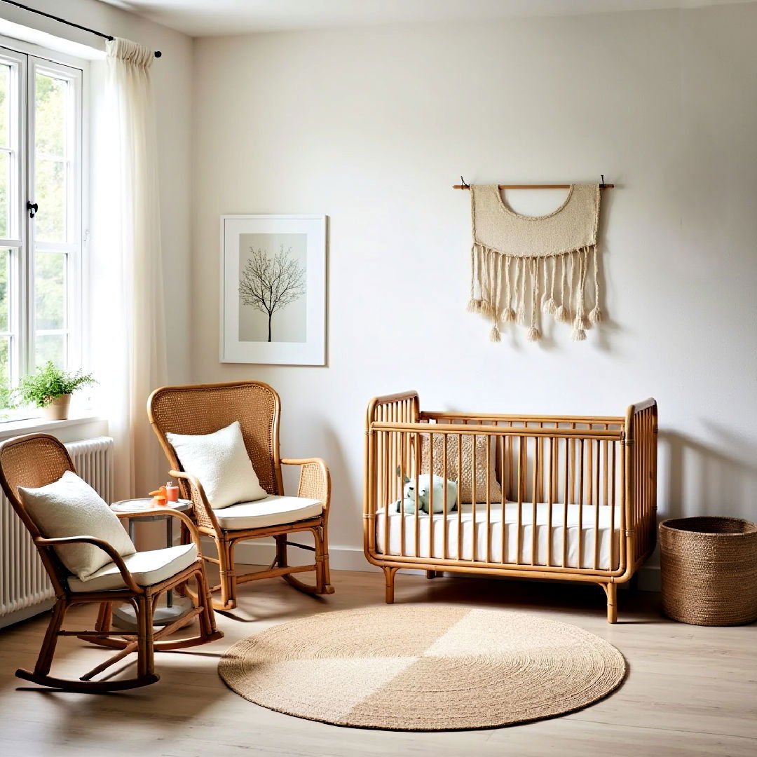rattan furniture for safari nursery decor - 25 Safari Nursery Decor Ideas
