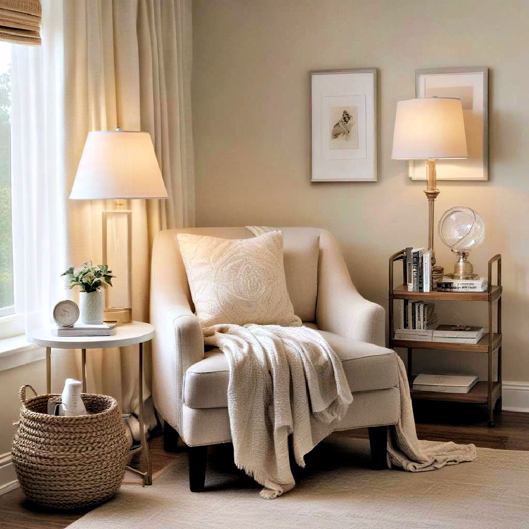 reading nook with soft blanket - 40 Cozy Bedroom Ideas