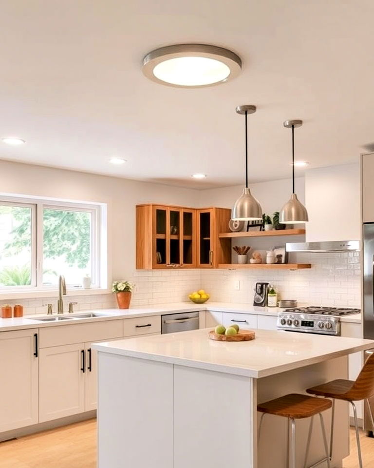 recessed lighting for mid century modern kitchen - 40 Mid-century Modern Kitchen Ideas