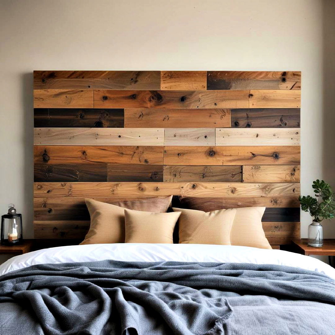 reclaimed wood headboard for brown bedroom - 25 Brown Bedroom Ideas