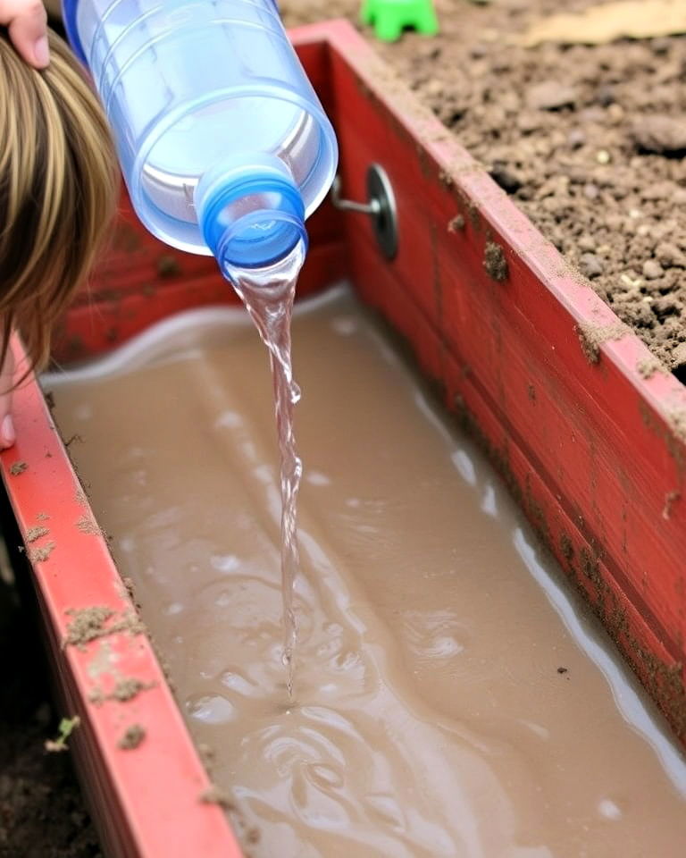 recycled bottle water feature ideas - 20 Mud Kitchen Ideas