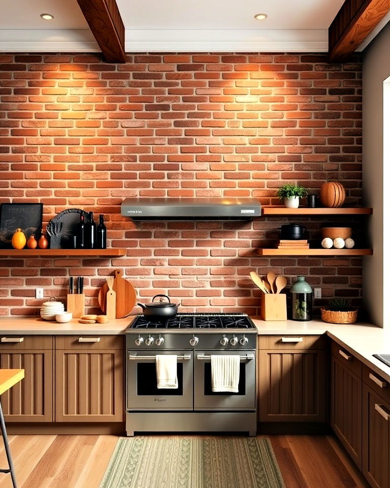 red brick accent wall for classic appeal - 20 Brick Accent Wall Ideas
