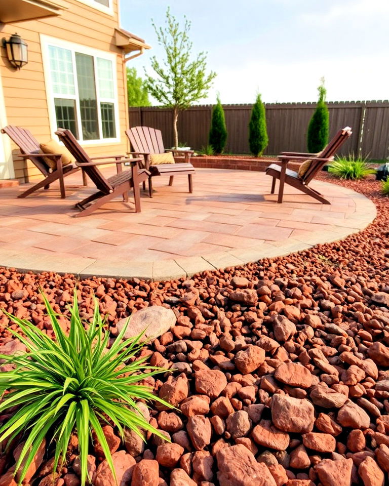 red lava rock for patio base - 20 Red Lava Rock Landscaping Ideas