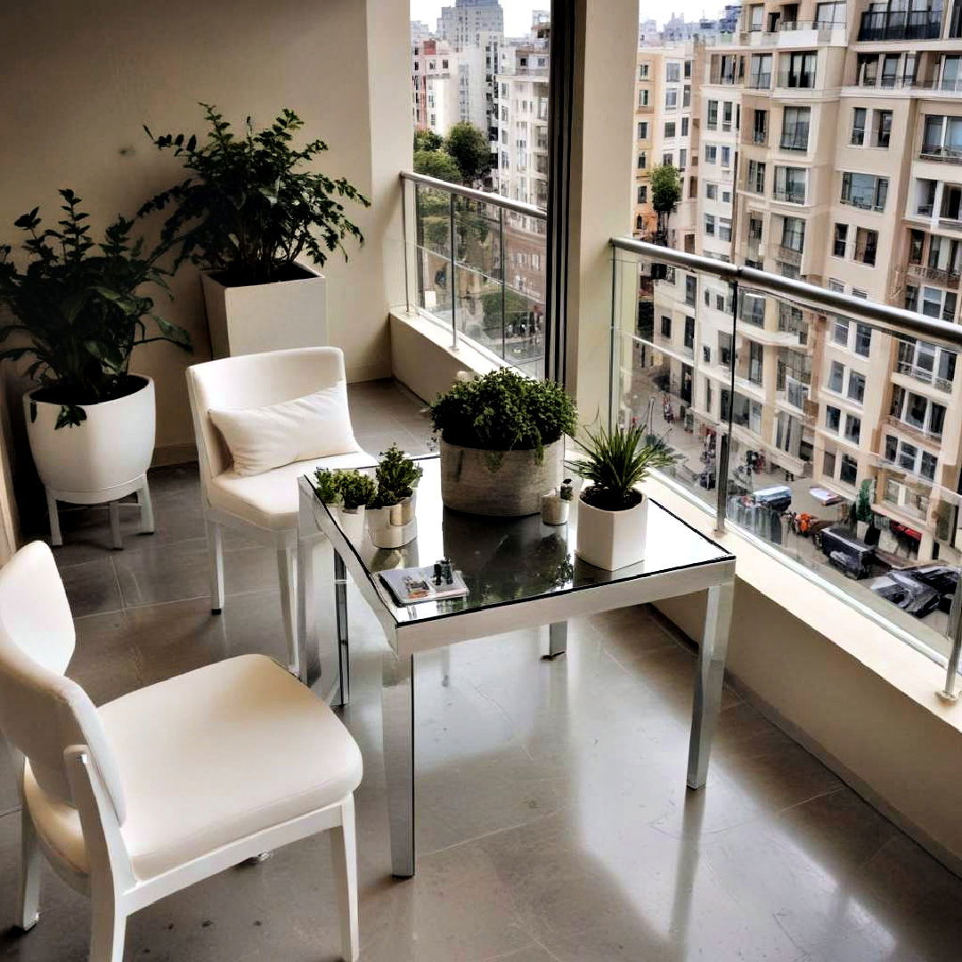 reflective surfaces for small balcony - 30 Small Balcony Ideas