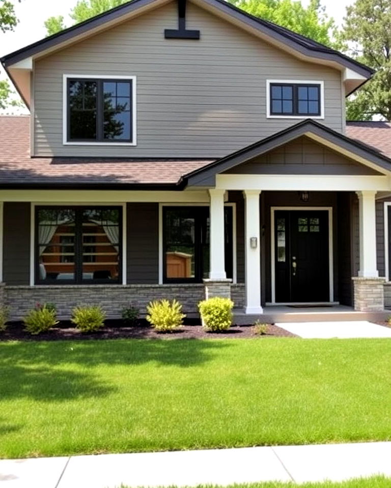 refresh exterior paint for contemporary feel - 40 Curb Appeal Inspiration for Ranch Homes