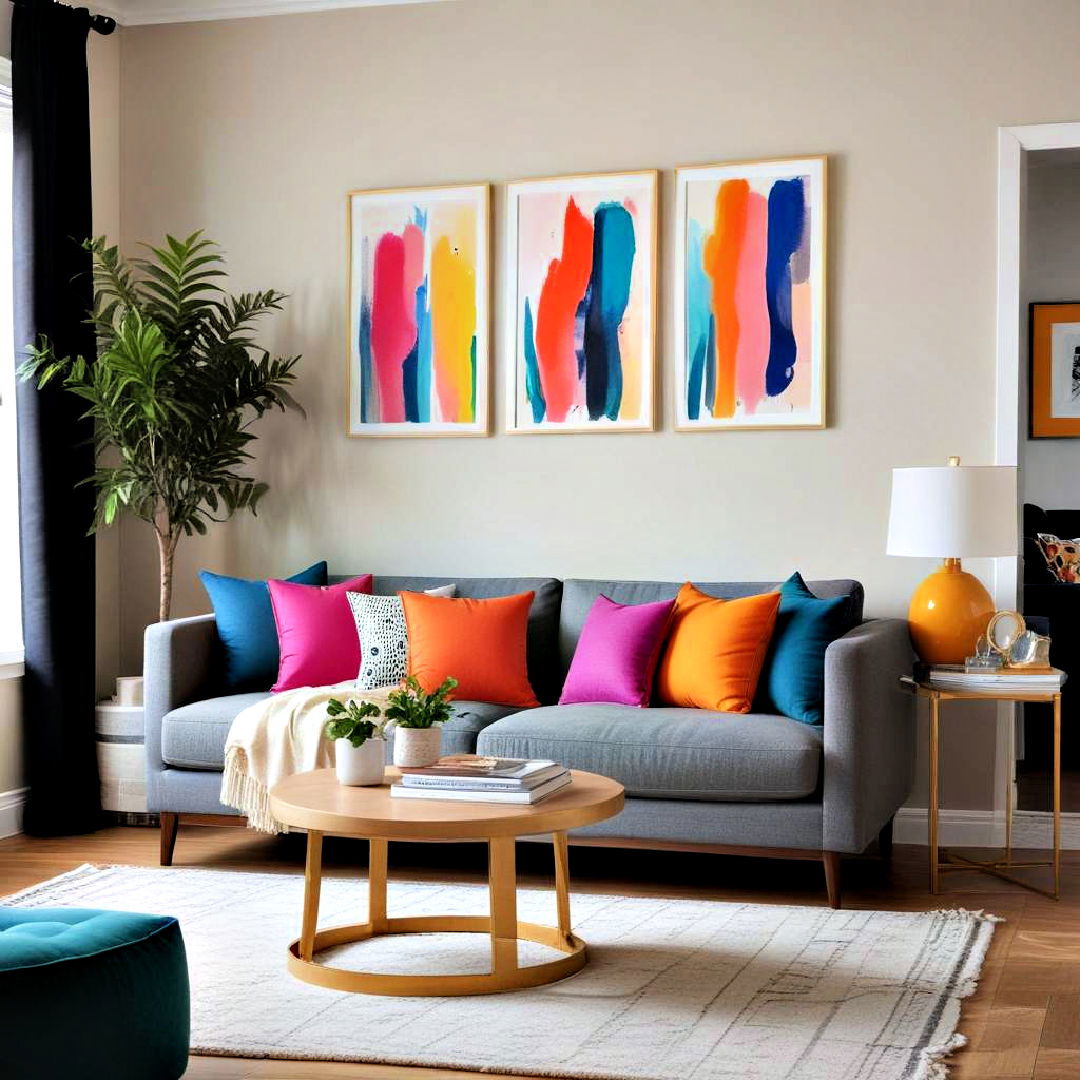 refresh your decor with bold accents - 40 Apartment Decorating Ideas