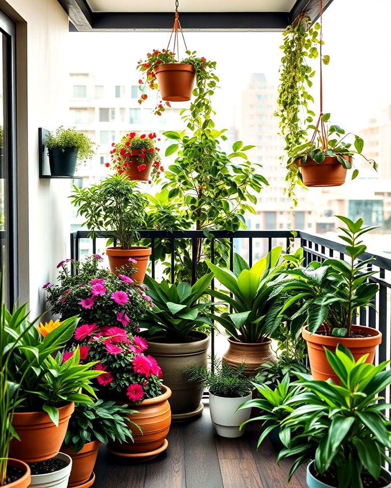 refreshing lush green oasis - 25 Large Balcony Ideas