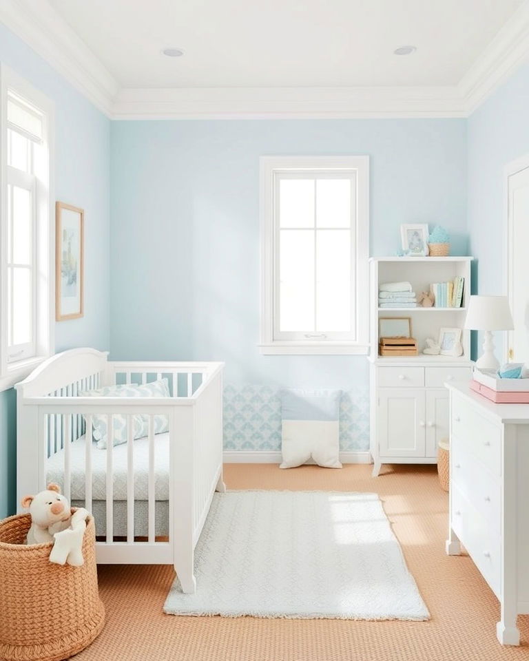 refreshing ocean inspired color palette - 25 Nautical Nursery Ideas
