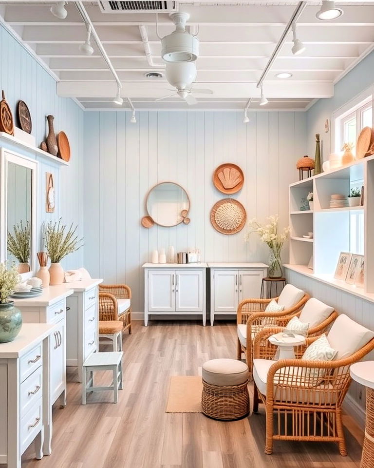 relaxing vibe coastal retreat - 30 Nail Salon Interior Design Ideas