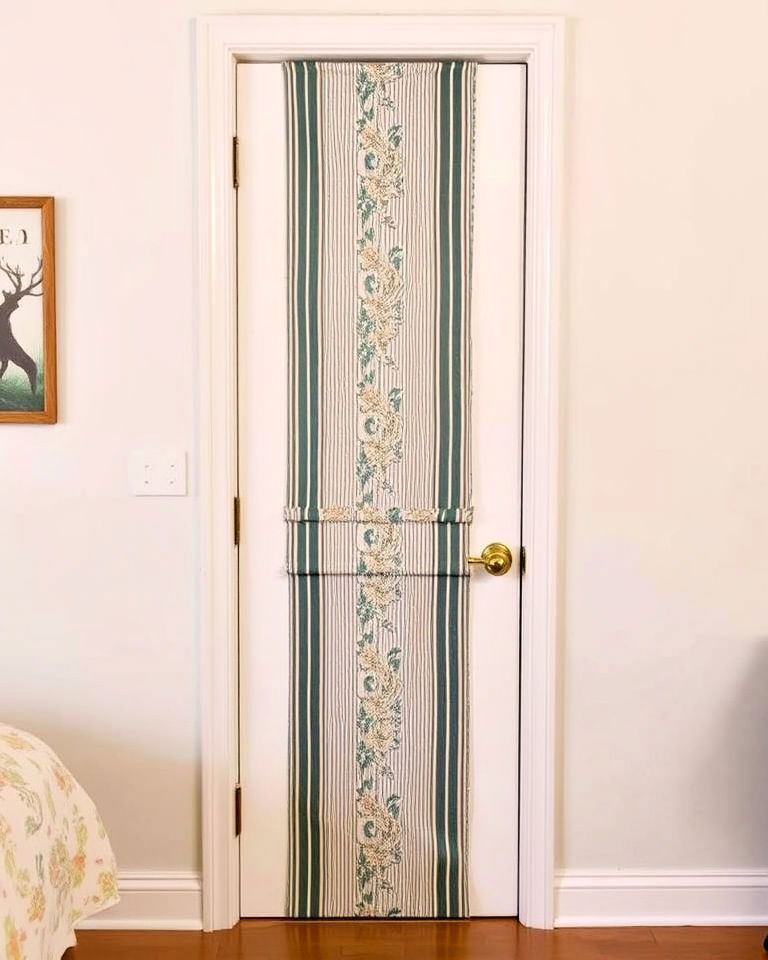 removable fabric panel with velcro - 25 Bedroom Door Decorating Ideas