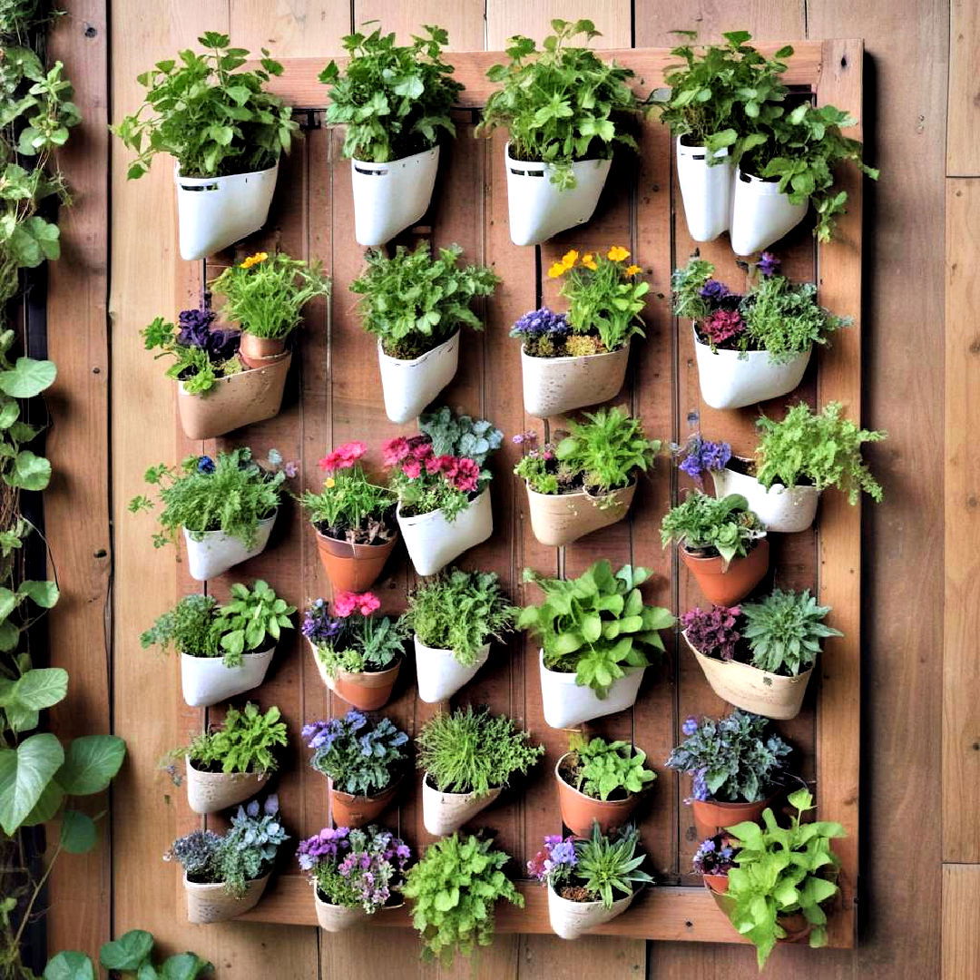 reorientate shoe organizers as hanging garden - 40 Container Garden Ideas