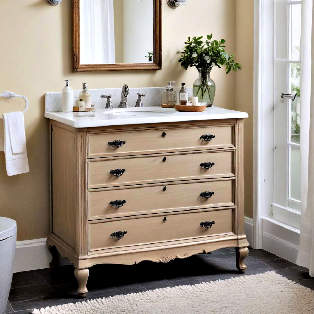 repurpose old furniture for small bathroom - 25 Small Bathroom Ideas on a Budget