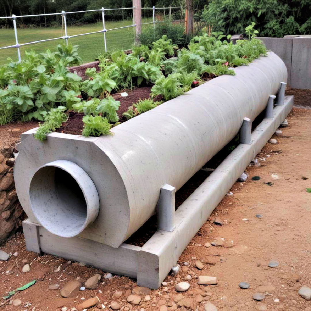 repurposing concrete pipe raised bed - 40 Raised Garden Bed Ideas