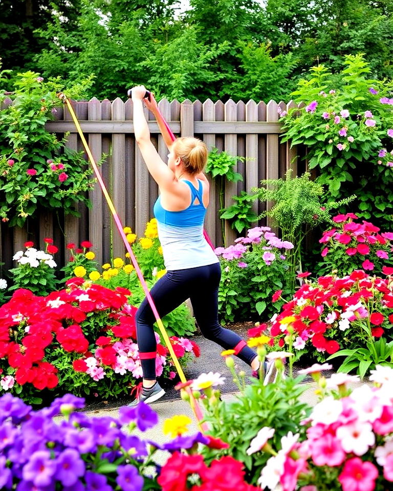 resistance band workout zone - 15 Garden Gym Ideas