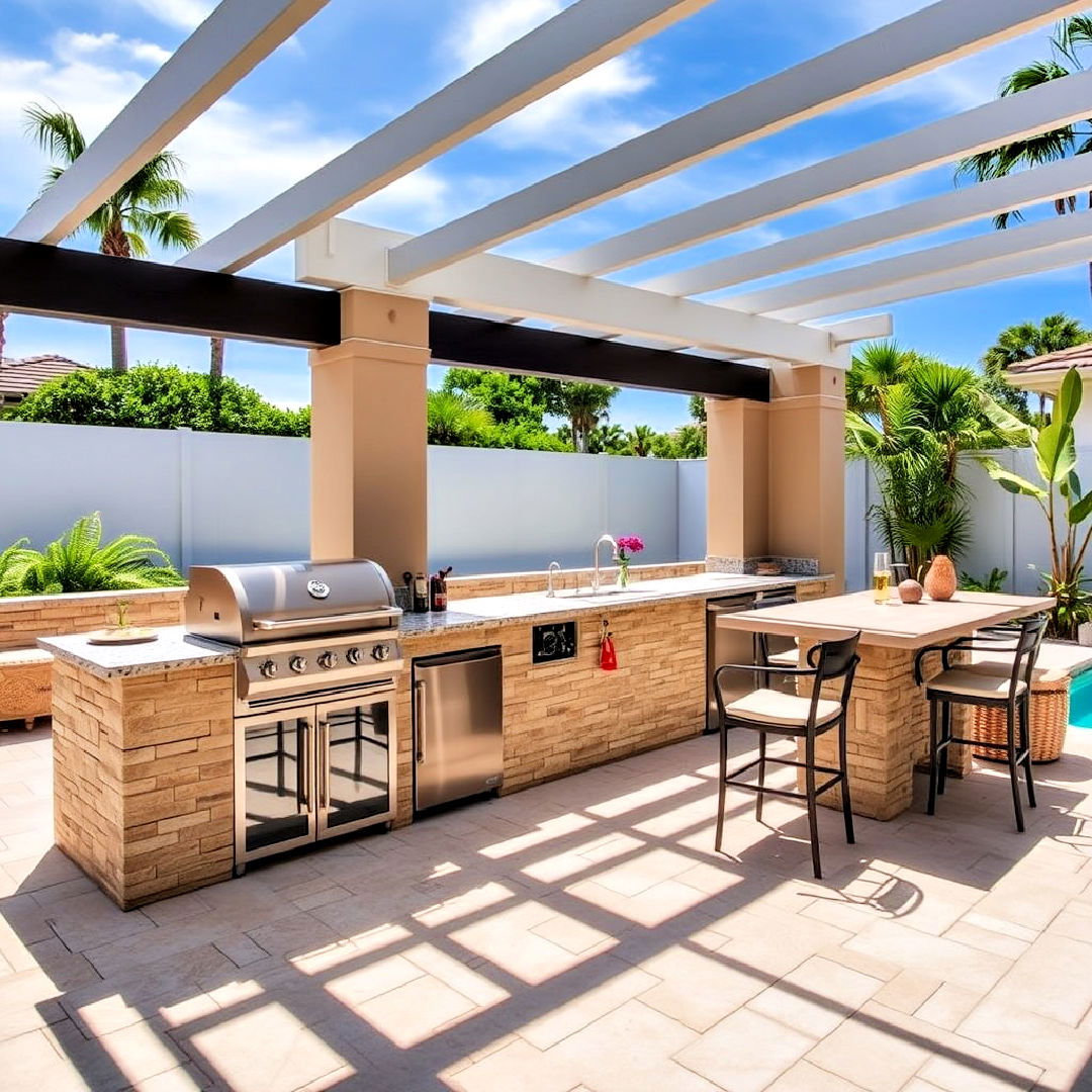 resort style poolside outdoor kitchen - 20 Luxury Outdoor Kitchen Ideas