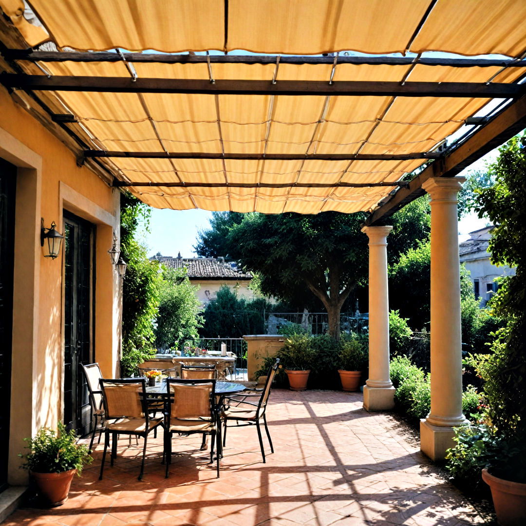 retractable canopy pergolas offer flexibility - 20 Modern Pergola Ideas