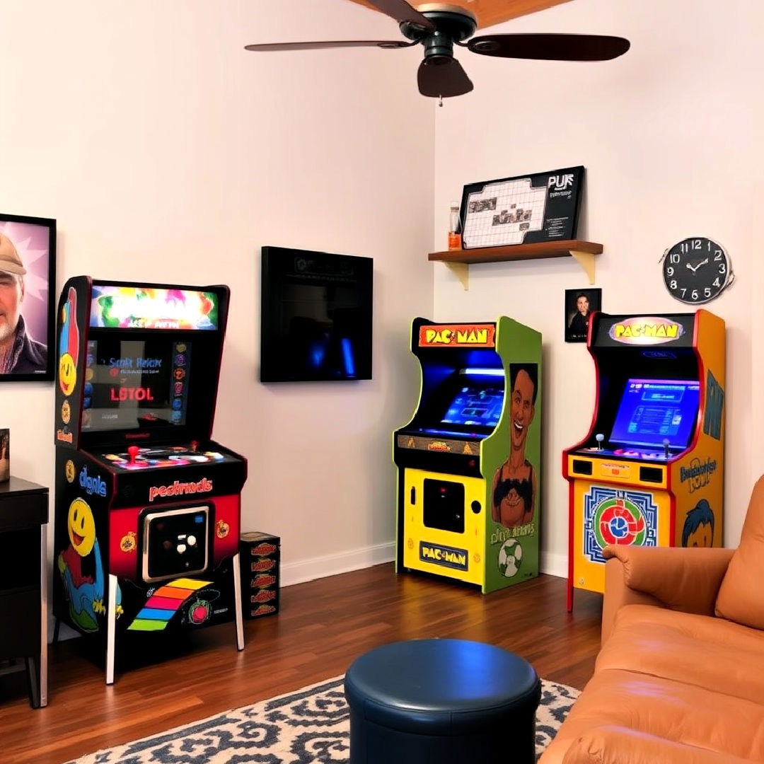 retro arcade games to add nostalgic touch - 40 Teen Hangout Room Ideas