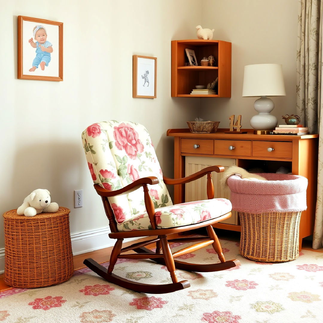 retro rocking chair ideas - 25 Vintage Nursery Ideas