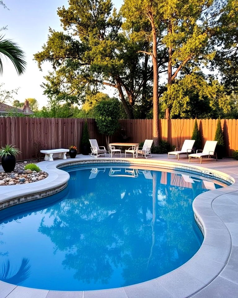 retro style kidney shaped pool - 40 Swimming Pool Ideas
