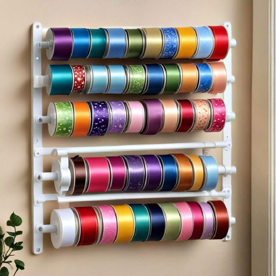 ribbon organizer rack ideas - 15 Ribbon Storage Ideas
