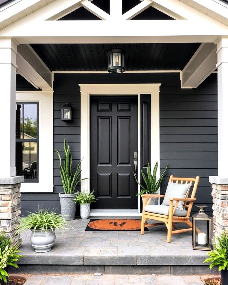 rich charcoal gray paint - 20 Porch Paint Colors