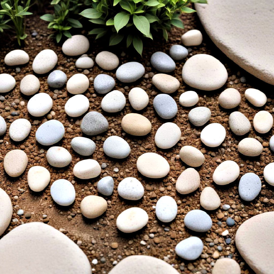 river stones to add texture - 25 Zen Garden Ideas