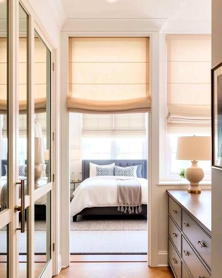 roman shades for closet - 30 Closet Curtain Ideas