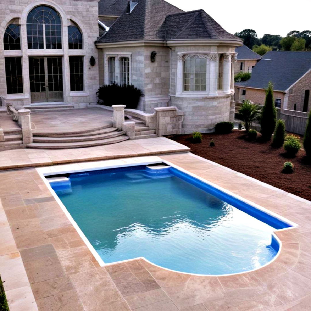 roman style pool - 40 Backyard Pool Ideas