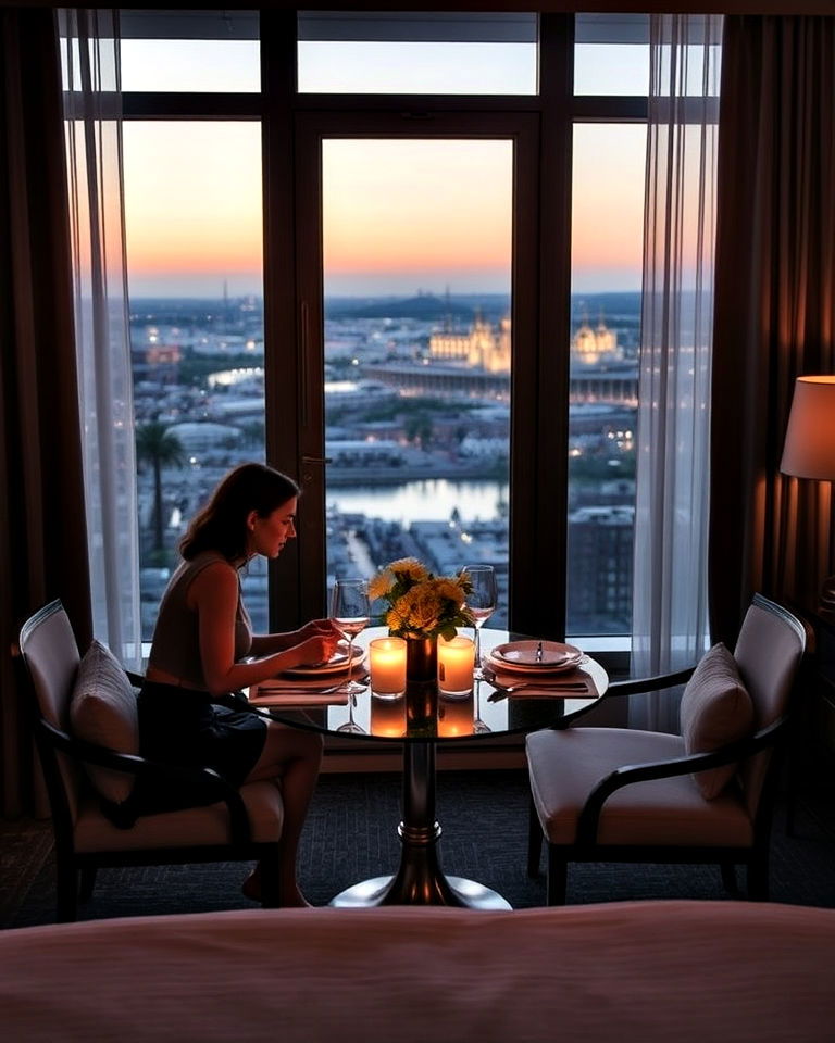 romantic dinner setup ideas - 30 Romantic Hotel Room Ideas