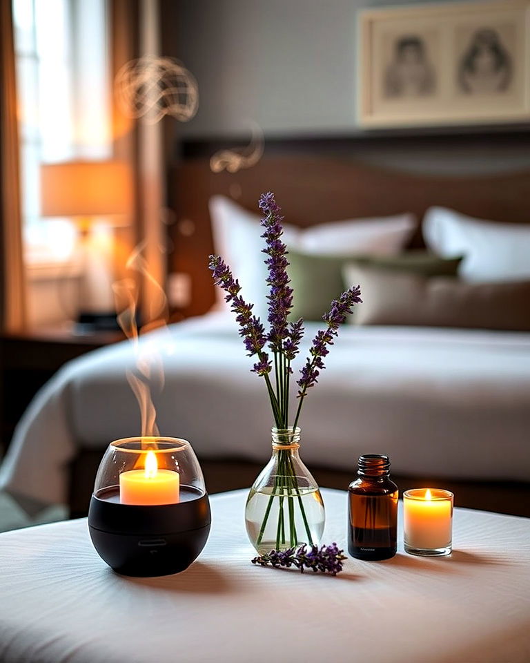 romantic hotel room with aromatherapy infusion - 30 Romantic Hotel Room Ideas