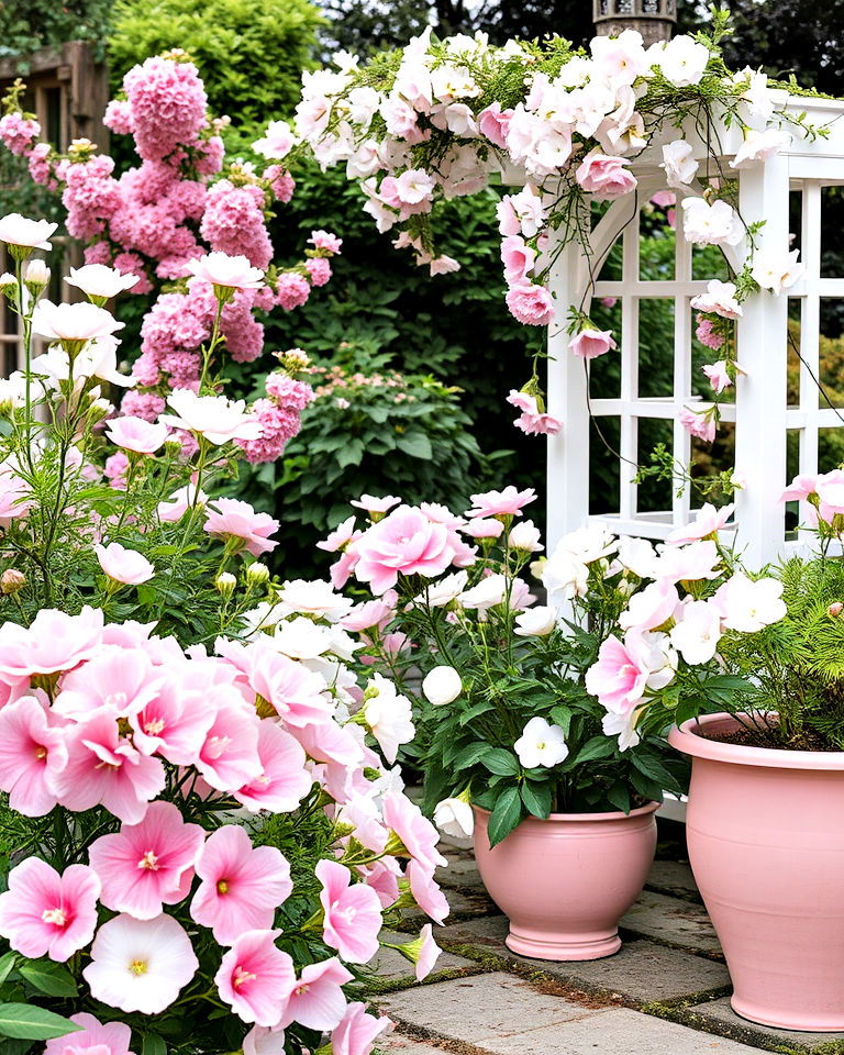 romantic pink and white garden - 30 Garden Colour Schemes