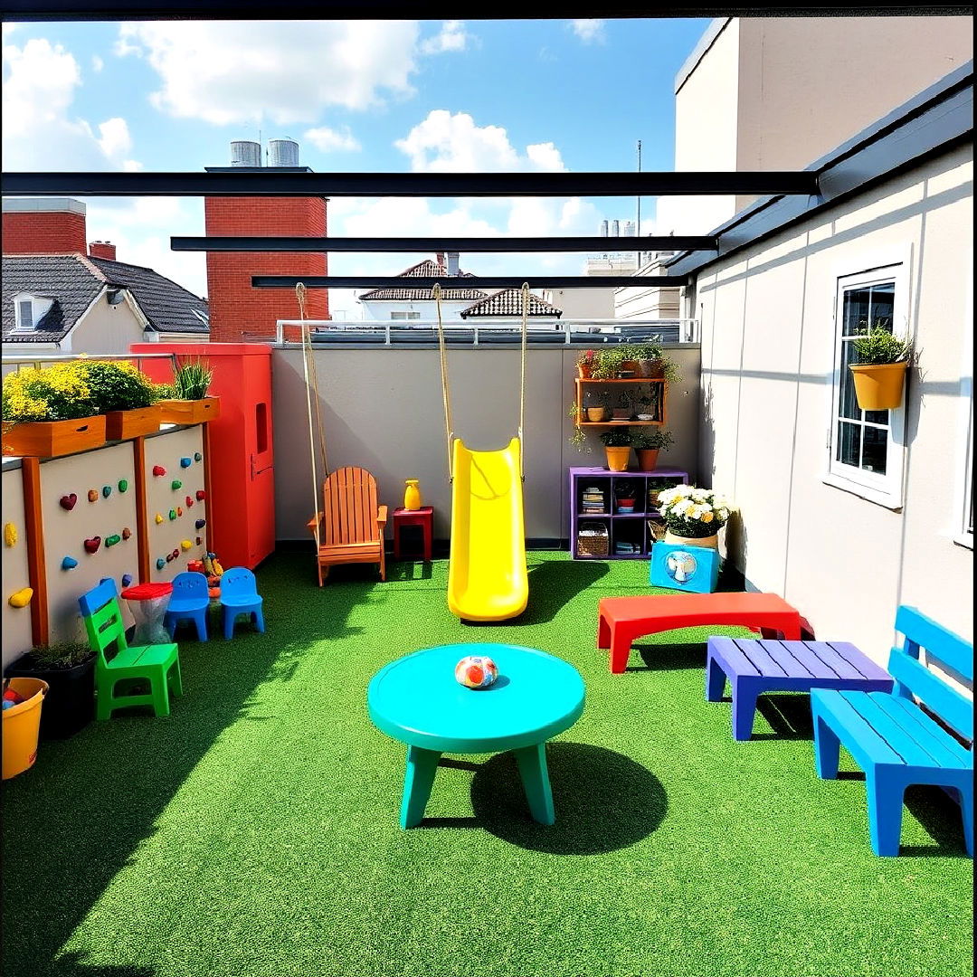 rooftop deck with childrens play area - 40 Rooftop Deck Ideas