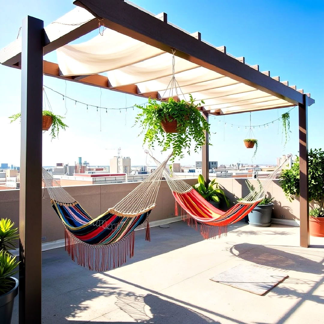 rooftop hammock pergola ideas - 40 Rooftop Deck Ideas