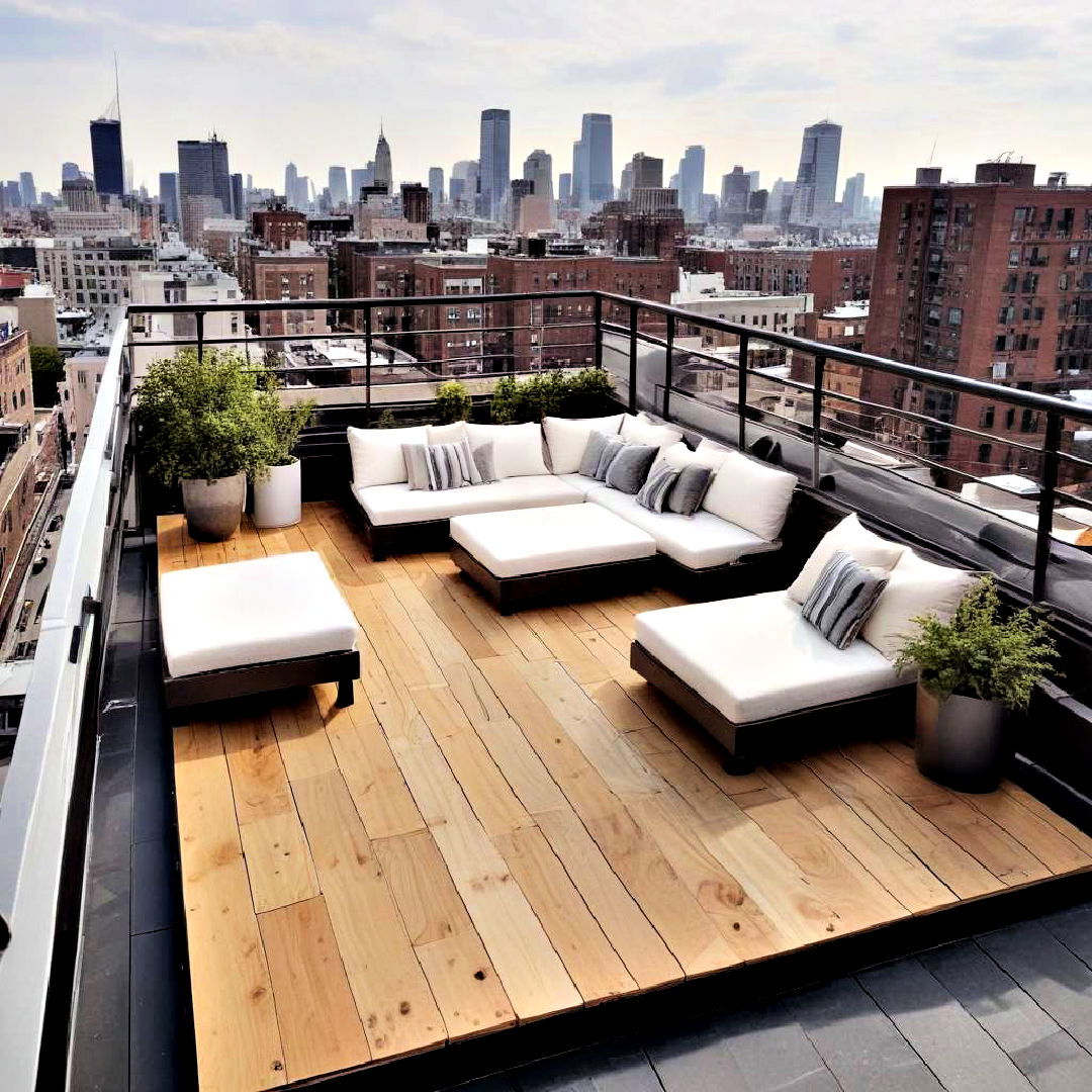 rooftop retreat for urban living - 20 Floating Deck Ideas