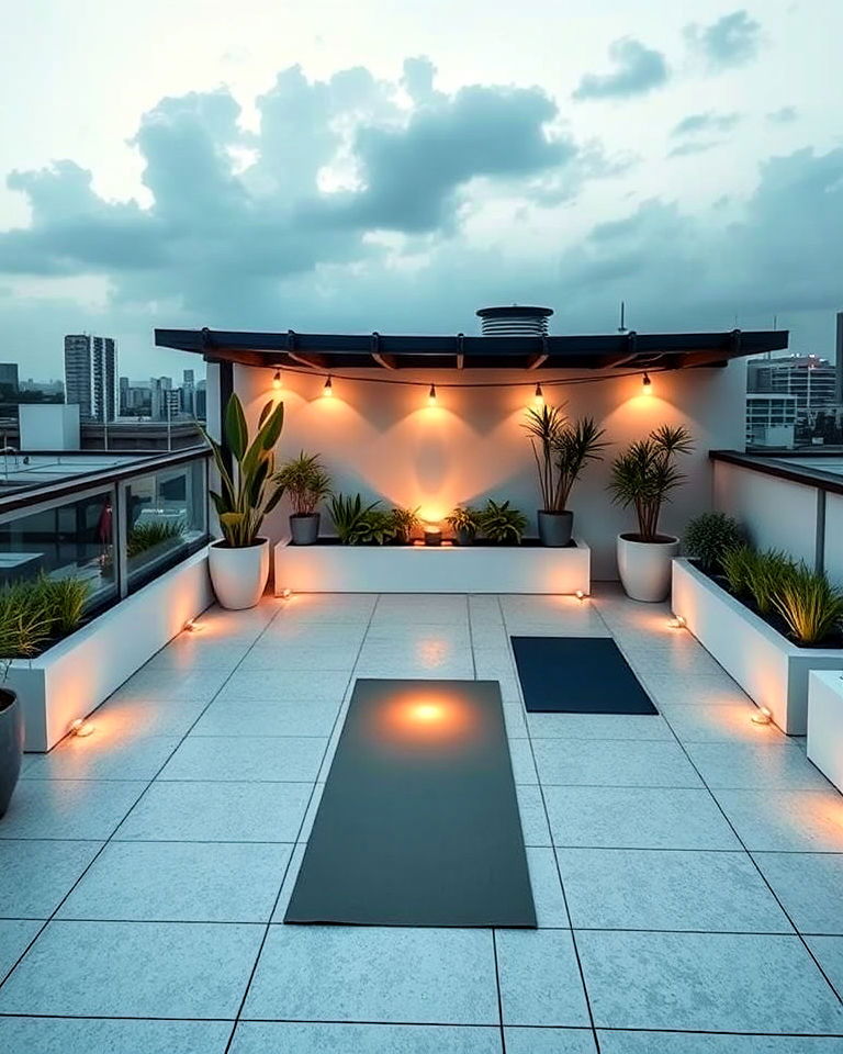 rooftop yoga and meditation deck design - 30 Residential Rooftop Design Ideas