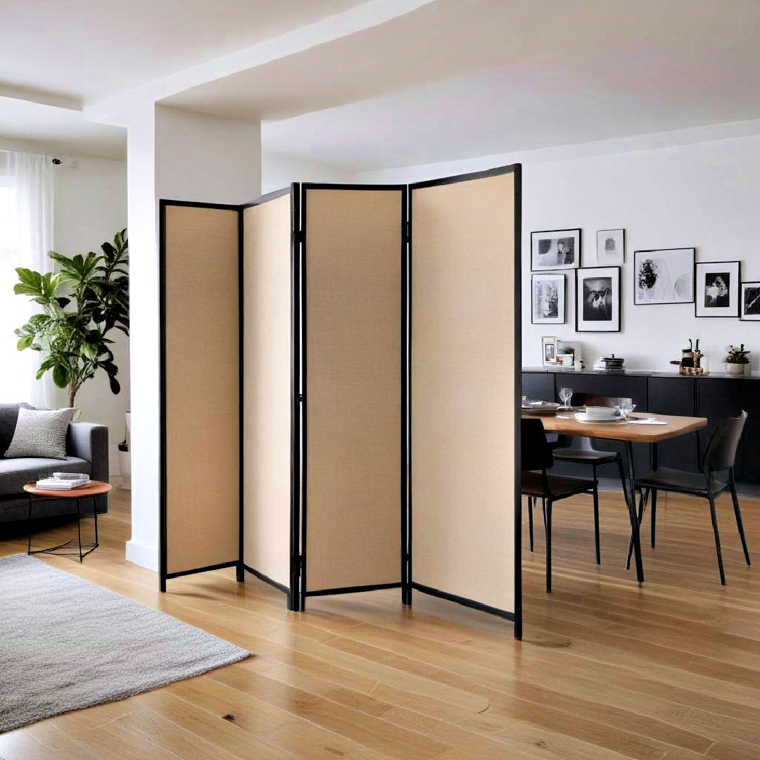 room divider for creating separate areas - 40 Apartment Decorating Ideas