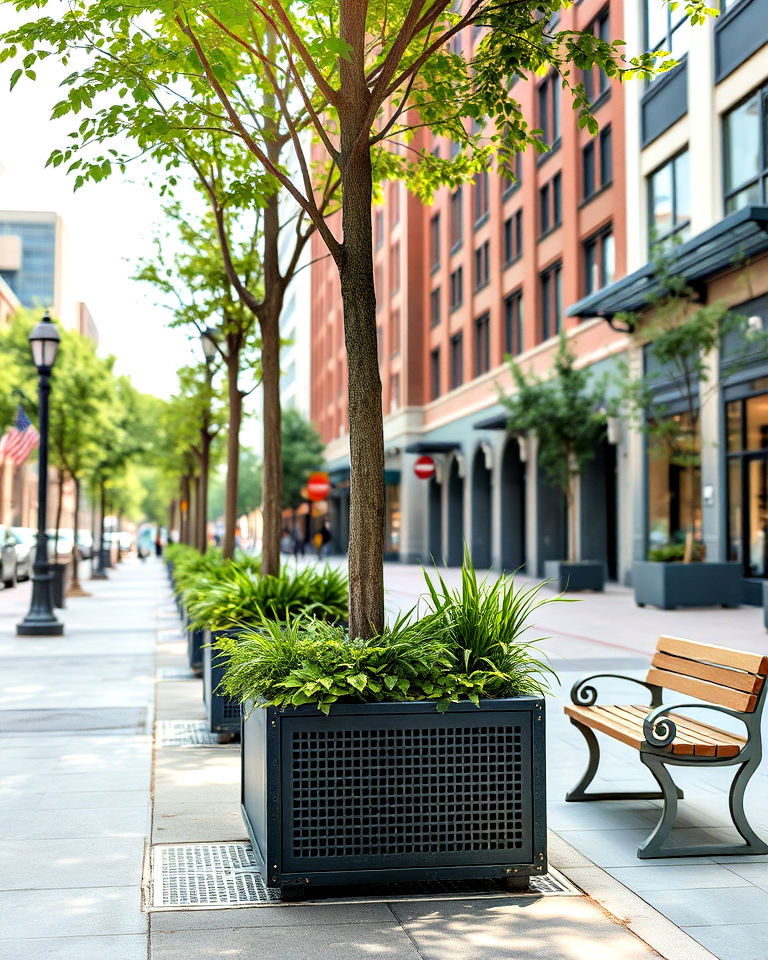 root friendly tree box planters - 20 Street Planters